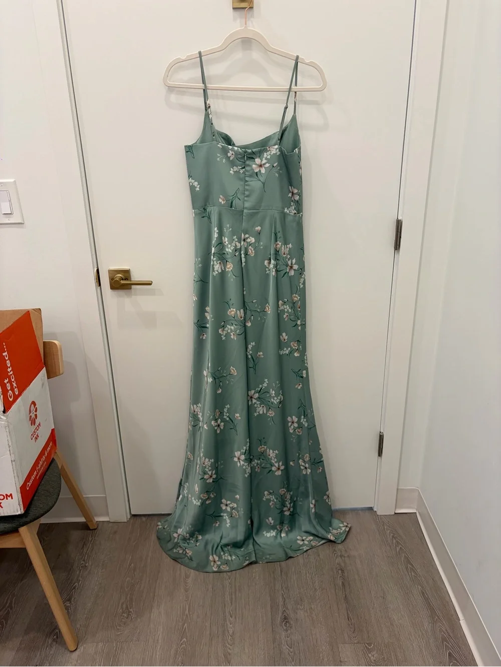 Birdy Grey Sage Green Floral Slip Maxi Dress - Picture 2 of 3